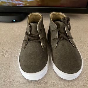 Janie and Jack green suede sneakers